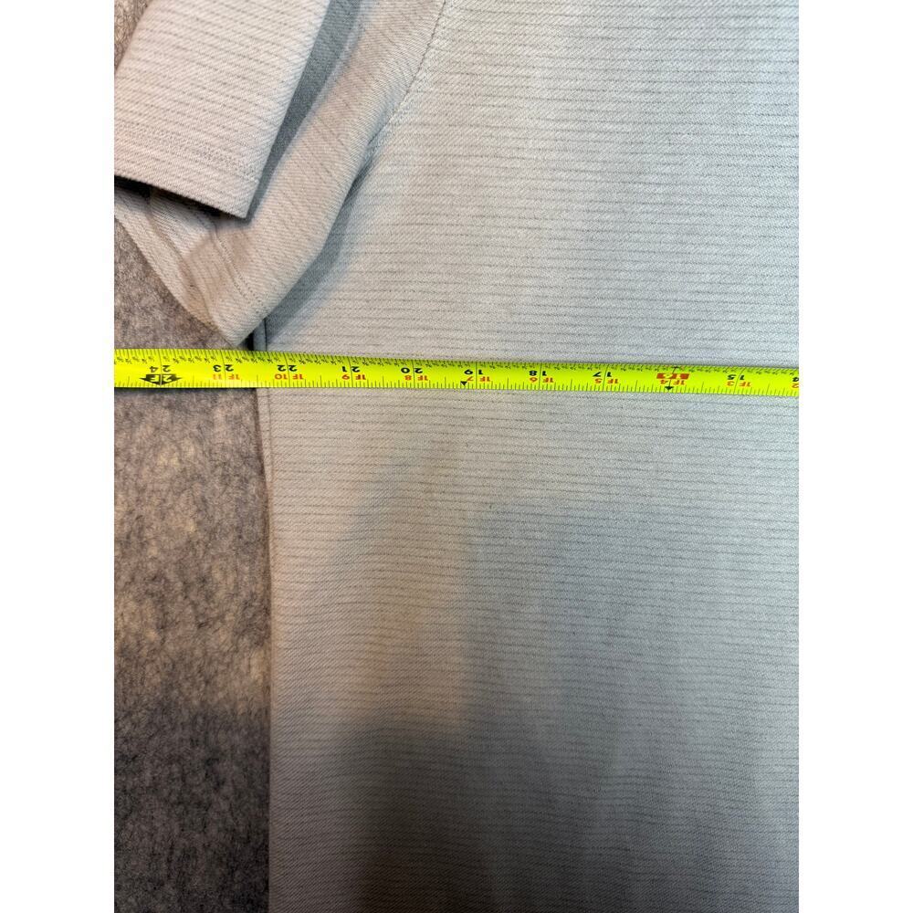 Lululemon Mens Gray Striped XL Performance Polo Stretch Comfort Golf Preppy - Picture 6 of 7